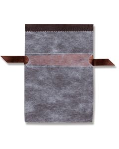 ถุงผ้าไม่ทอแบบมีเชือกรูด รุ่น F-Bag, W-Chante สีน้ำตาลเรียบ ขนาด SS