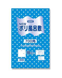 ผ้าห่อของขวัญ N-Poly ลายจุด ขนาด 700 มม. สี่เหลี่ยมจัตุรัส สีฟ้า บรรจุ 10 ชิ้น