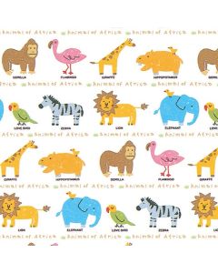 กระดาษห่อของขวัญ ลายแอฟริกา ขนาดครึ่งแผ่น 50 แผ่น
