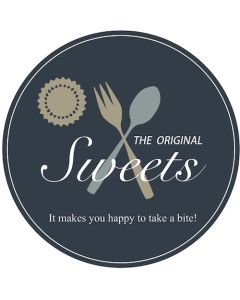 ซีลของขวัญ - Sweets Circle สีน้ำเงินเข้ม
