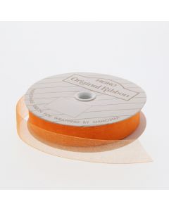 ริบบิ้นผ้าออร์แกนซ่า สีส้ม ขนาด 18 x 15 ซม.