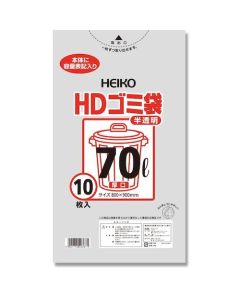 ถุงขยะ HD แบบโปร่งแสงหนา ขนาด 03 70 ลิตร แพ็คละ 10 ถุง