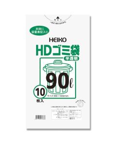 ถุงขยะ HD แบบโปร่งแสง ขนาด 90 ลิตร แพ็คละ 10 ถุง