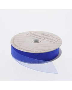 ริบบิ้นผ้าออร์แกนซ่า สีฟ้า ขนาด 18 x 15 ซม.