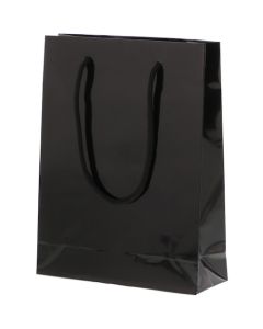 ถุงกระดาษช้อปปิ้ง Bright Bag สีดำ ขนาด MM แพ็คละ 10 ใบ