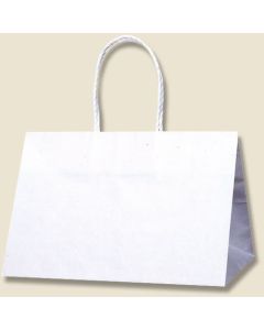 ถุงกระดาษสำหรับช้อปปิ้ง ยี่ห้อ P-Smooth Bags สีขาวล้วน ขนาด 31-19 บรรจุแพ็คละ 25 ใบ