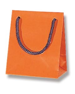 ถุงกระดาษสำหรับช้อปปิ้ง สีส้มสดใส (แบบด้าน) T-5 จำนวน 10 ชิ้น