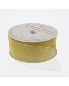 ริบบิ้นผ้าออร์แกนซ่า สีเหลืองอมน้ำตาล ขนาด 36 x 15 ซม.
