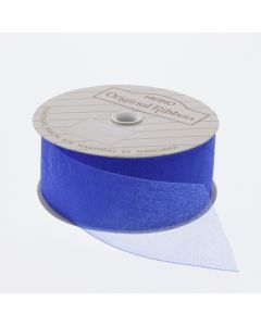 ริบบิ้นผ้าออร์แกนซ่า สีฟ้า ขนาด 36 x 15 ซม.