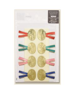 สติกเกอร์ริบบิ้น - ชุดอวยพร - สีทอง - ขนาดเล็ก - 40 ชิ้น