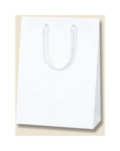ถุงกระดาษสำหรับช้อปปิ้ง ยี่ห้อ K-Bag สีขาว มีลายนูน รุ่น T-4 บรรจุแพ็คละ 10 ใบ