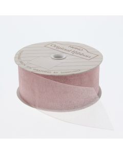 ริบบิ้นผ้าออร์แกนซ่า สีแซลมอน ขนาด 36 x 15 ซม.