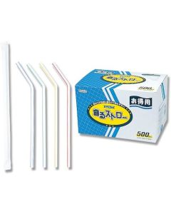 หลอดดูดแบบงอได้ คละสี 4 สี บรรจุถุงละ 500 ชิ้น