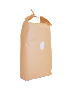 Rice bag Boat bottom type Plain Band With window 10KG unbleached  ถุงละ 100 แผ่น