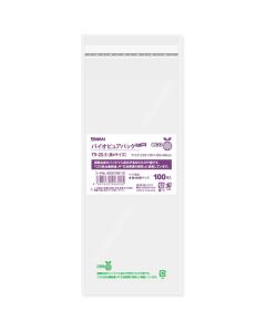ถุง OPP, BioPure Pack, พร้อมเทป, T, 9-20.5 (ขนาดยาวเบอร์ 4), 100 ถุงต่อแพ็ค