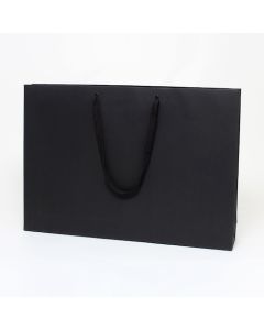 ถุงกระดาษสำหรับช้อปปิ้ง ถุงแฟชั่น สีดำ ขนาด LL แพ็คละ 10 ใบ