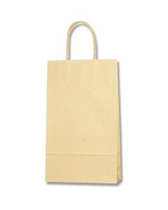 ถุงกระดาษสำหรับช้อปปิ้ง แบบเรียบ ขนาด 4 สีธรรมชาติ แพ็คละ 25 ใบ