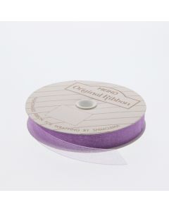 ริบบิ้นผ้าออร์แกนซ่า สีม่วง ขนาด 12 x 15 ซม.