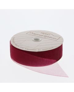 ริบบิ้นผ้าออร์แกนซ่า สีไวน์ ขนาด 24 x 15 ซม.