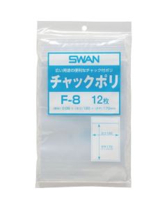 ถุงพลาสติกซิปปิด แบบแบ่งบรรจุขนาดเล็ก F-8 ขนาด A6 บรรจุ 12 ถุงต่อแพ็ค