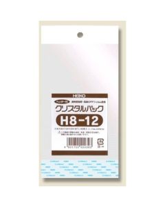ถุง OPP, Crystal Pack, มีหัวถุง, H, 8-12, 100 ชิ้น