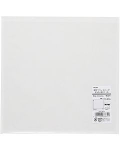 ถุงใส่อาหารแบบแบน มีช่องมองเห็น สีขาว ขนาด 210 x 210 มม. บรรจุ 100 ถุงต่อแพ็ค