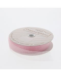 ริบบิ้นผ้าออร์แกนซ่า สีชมพู ขนาด 18 x 15 ซม.