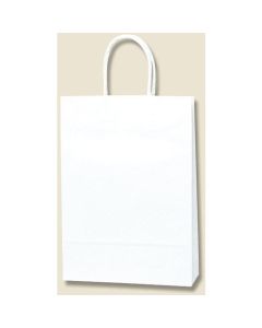 ถุงกระดาษสำหรับช้อปปิ้ง ถุงเรียบสีขาว รุ่น S-100 บรรจุแพ็คละ 25 ใบ