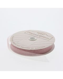 ริบบิ้นผ้าออร์แกนซ่า สีแซลมอน ขนาด 12 x 15 ซม.