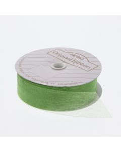 ริบบิ้นผ้าออร์แกนซ่า สีเหลืองมะนาว ขนาด 24 x 15 ซม.