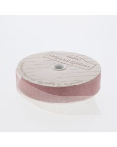 ริบบิ้นผ้าออร์แกนซ่า สีแซลมอน ขนาด 18 x 15 ซม.