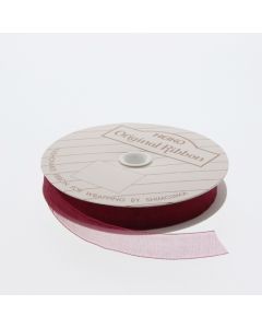 ริบบิ้นผ้าออร์แกนซ่า สีไวน์ ขนาด 12 x 15 ซม.