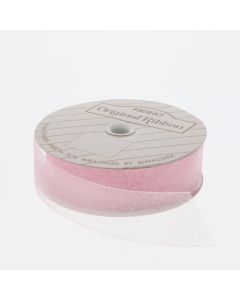 ริบบิ้นผ้าออร์แกนซ่า สีชมพู ขนาด 24 x 15 ซม.