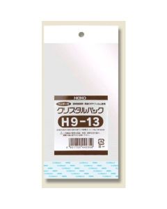 ถุง OPP แบบใส มีหัวกระดาษ ขนาด H 9-13 บรรจุ 100 ชิ้นต่อแพ็ค