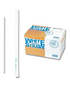 หลอดดูดสีขาว 500 ชิ้น