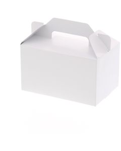 กล่องพลาสติกสีขาว ขนาด 4x6 ซม. สำหรับใส่เค้ก 4-5 ชิ้น จำนวน 25 ชิ้น