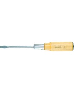 350 ไขควงปากแบนด้ามไม้แกนทะลุ SL6.0 x 100mm