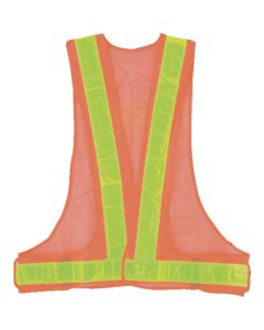 เสื้อกั๊กนิรภัย สีส้มและเหลือง ทำจากโพลีเอสเตอร์
