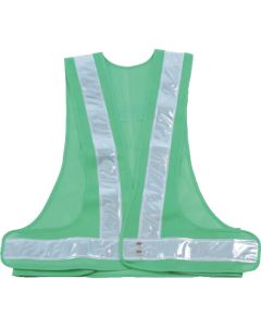 เสื้อกั๊กนิรภัย สีเขียวและสีเงิน ทำจากโพลีเอสเตอร์