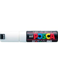 ปากกามาร์คเกอร์ POSCA หัวตัด 8.0mm White
