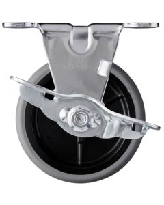 ล้อยางอีลาสโตเมอร์แบบตายตัว Hammer E Series (ล้อ PP) 85 มม. พร้อมตัวหยุด
