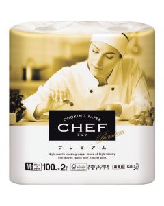 CHEF พรีเมี่ยม ขนาดกลาง 100 แผ่น x 2 ม้วน