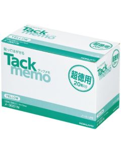 Tack Memo Super Value Pack ขนาด 75x75 มม. สีเหลือง x 20 แผ่น ME-3001