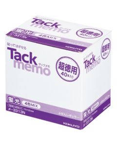 Tack Memo Super Value Pack ขนาด 75 x 25 มม. 4 สีสะท้อนแสง 40 แผ่น ME-3313