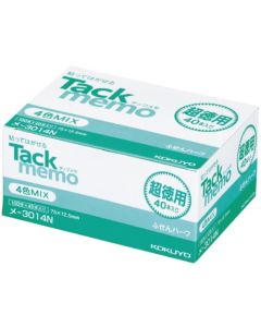 กระดาษโน้ต Tack Memo Super Value Pack ขนาด 75 x 12.5 คละสี 40 แผ่น ME-3014