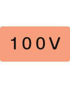 สติกเกอร์ติดท่อ 100V HY-102L อลูมิเนียม 60 x 120มม. 10 ชิ้น