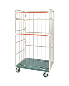 รถเข็นสำหรับขนส่งสัตว์ "Safety-Tainer" - ขนาด 1100 x 800 x สูง 1700 มม. แบบโครงตาข่ายมาตรฐาน ยกสูง 2000 มม. พร้อมคานด้านข้างสองอัน
