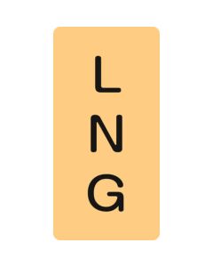 สติกเกอร์ติดท่อ LNG HT-726L 120 x 60 mm 10 แผ่น อลูมิเนียม ตัวอักษรภาษาอังกฤษ