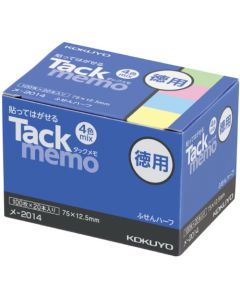 Tack Memo Value Pack ขนาด 75 x 12.5 นิ้ว 4 สี x 20 แผ่น ME-2014N