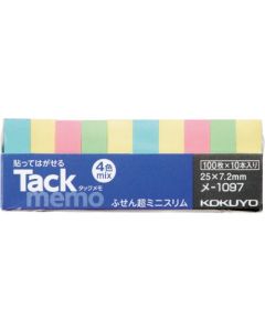 Tack Memo Super Mini 25 x 7.2 คละสี x 10 เล่ม ME-1097N